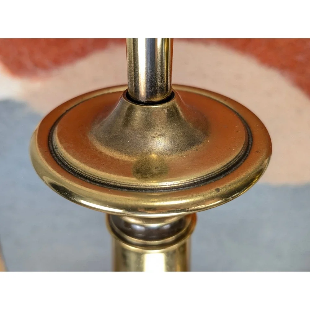 Vintage Westwood Industries Brass Stiffel Style Table Lamps Pair Hollywood Glam